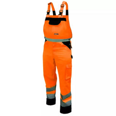 Šviesą atspindintis puskombinezonis, dydis: XL,oranžinis DEDRA-EXIM-BH81SO2-XL-5902628217547