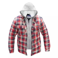 Flaneliniai apšiltinti marškiniai su gobtuvu, dydis XXXL