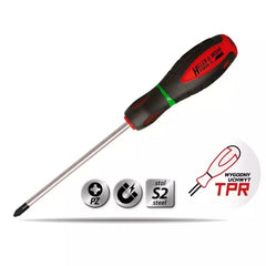 Atsuktuvas kryžminis Pozidriv PZ2x150mm,plienasS2,3medžiagu laikiklis DEDRA-EXIM-17W023-5902628175342