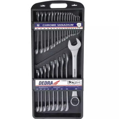 Raktai plokšti-kilpiniai 6-36mm 25vnt. CrV Kasete  DEDRA-EXIM-1406K1-5902628013996